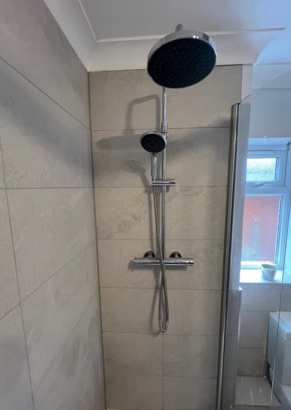 Finished tiled shower after refit