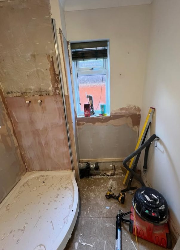 Bathroom stripped out before refit